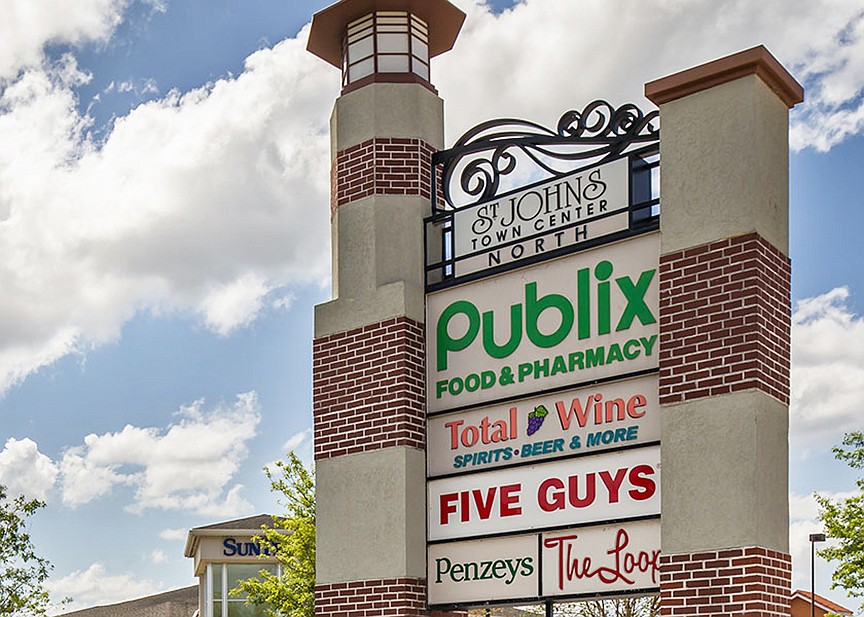 St. Johnâ€™s Town Center North is anchored by Publix and Total Wine & More.