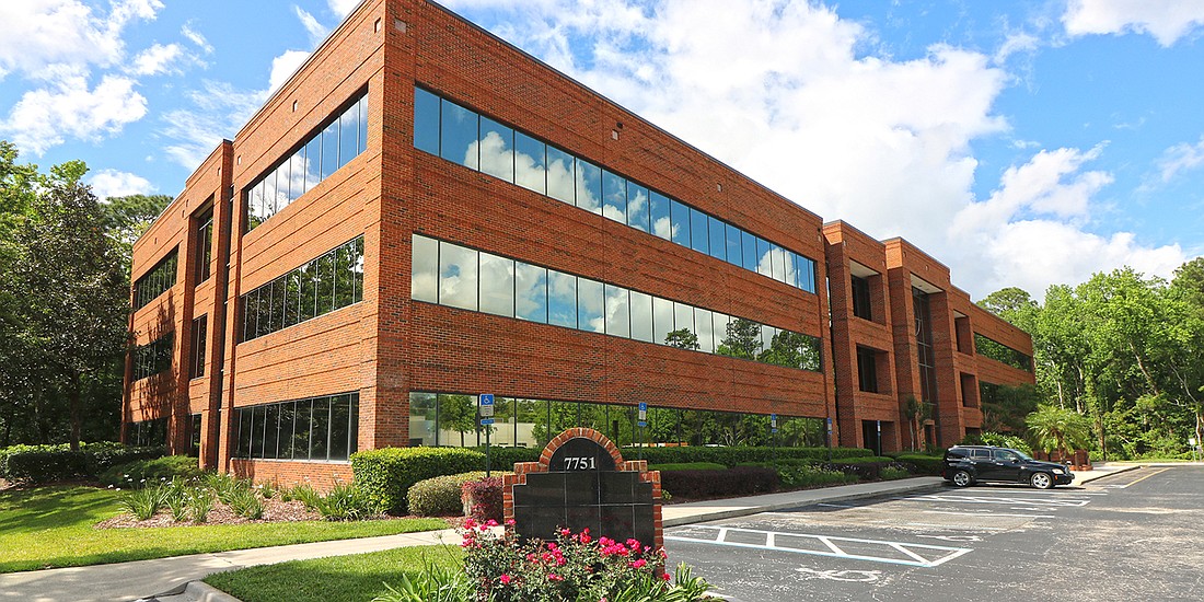 The three-story office building at 7751 Belfort Parkway sold for $6.1 million.