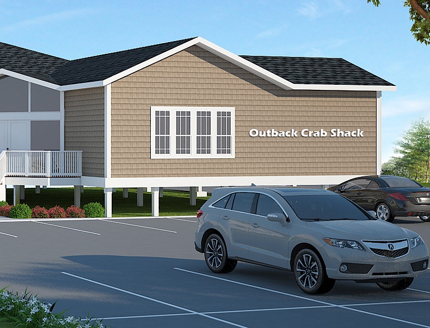 An artistâ€™s rendering of the rebuilt Outback Crab Shack in St. Augustine.