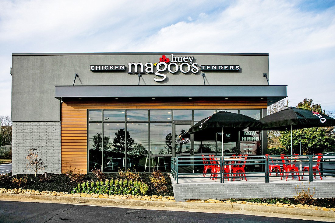 Huey Magooâ€™s Chicken Tenders restaurants average 1,900 to 2,200 square feet.