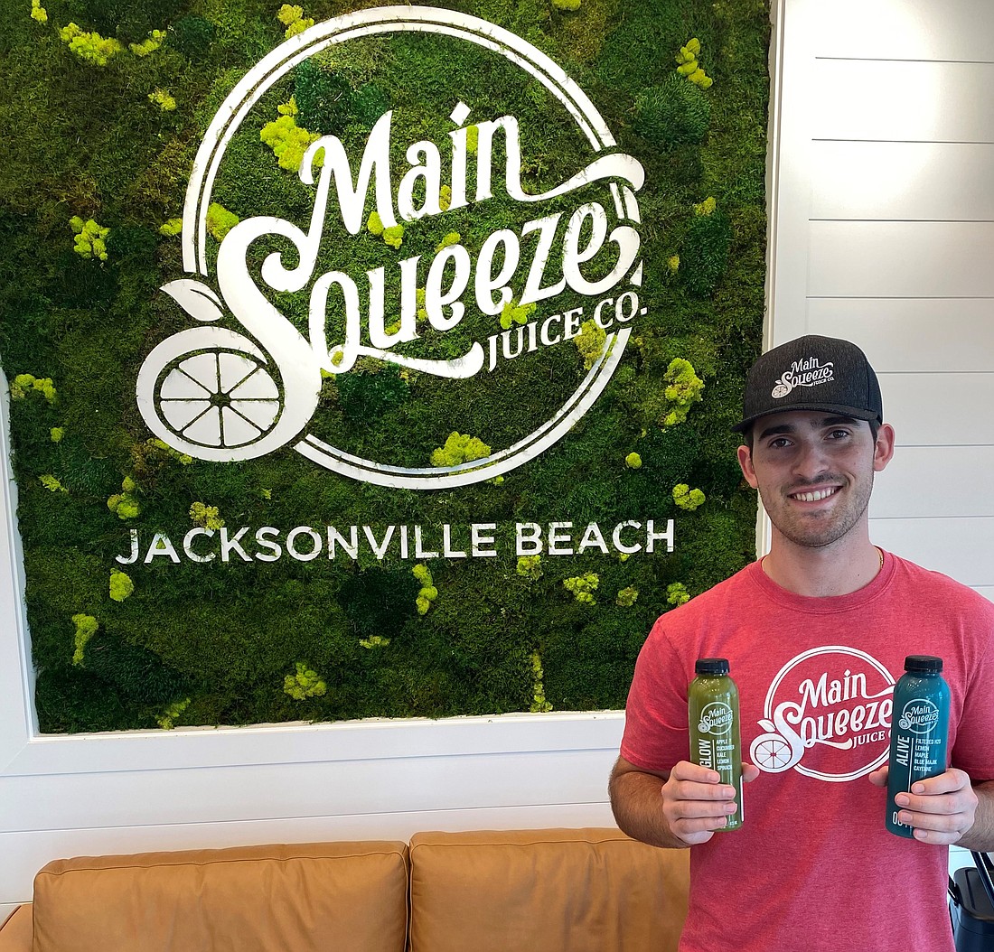 Spencer Turner is the local owner and operator of Main Squeeze Juice Co. The first Florida location opens at South Beach Parkway in Jacksonville Beach.