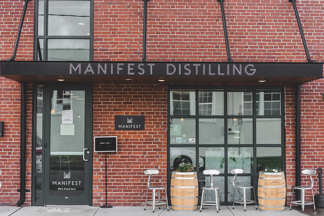Manifest Distilling is at 960 E. Forsyth St. next to Intuition Ale Works and near 121 Financial Ballpark.