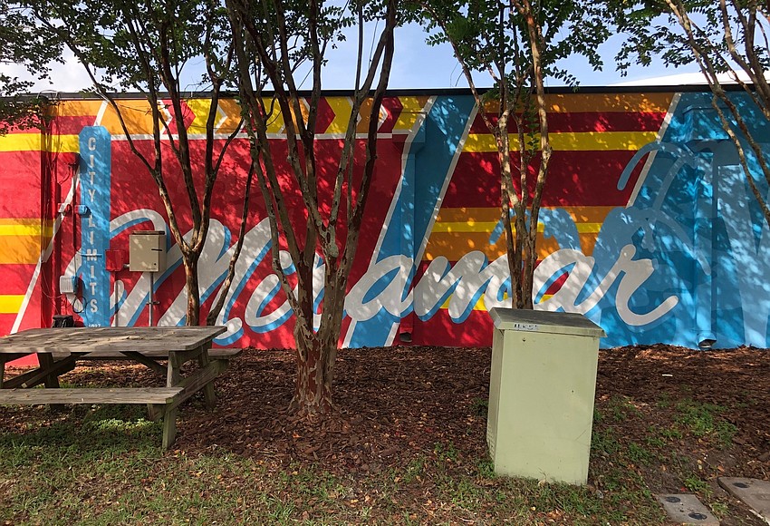 Jax Daily Record Photo The Miramar mural on the building's back wall.