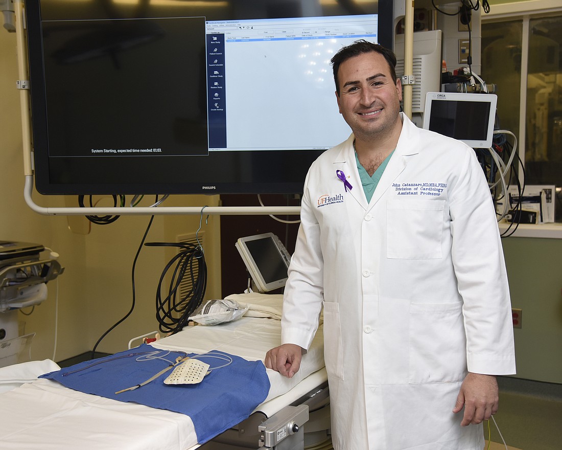 UF Health Jacksonvilleâ€™s Dr. John Catanzaro is developing a phone case and shirt to protect patients with defibrillators from the magnets in the iPhone 12.