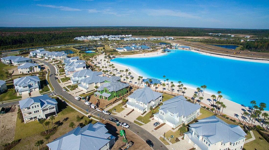 The master-planned Beachwalk community in northern St. Johns County features a  14-acre Crystal Lagoon.
