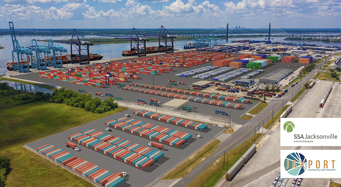A rendering of the improved  SSA Jacksonville Container Terminal at Blount Island.