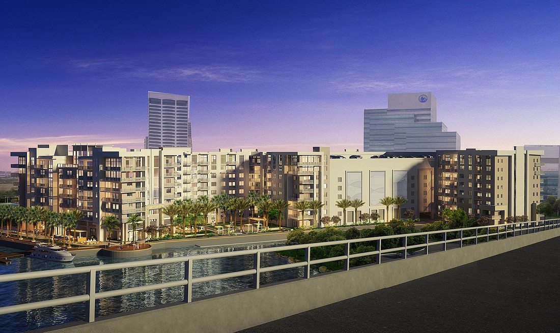 Pictured: Miami-based Related Group&#39;s  proposed $99.16 million RD River City Brewery apartments on Jacksonville&#39;s Downtown Southbank. The city is reviewing a building permit application at a project cost of $70.84 million.
