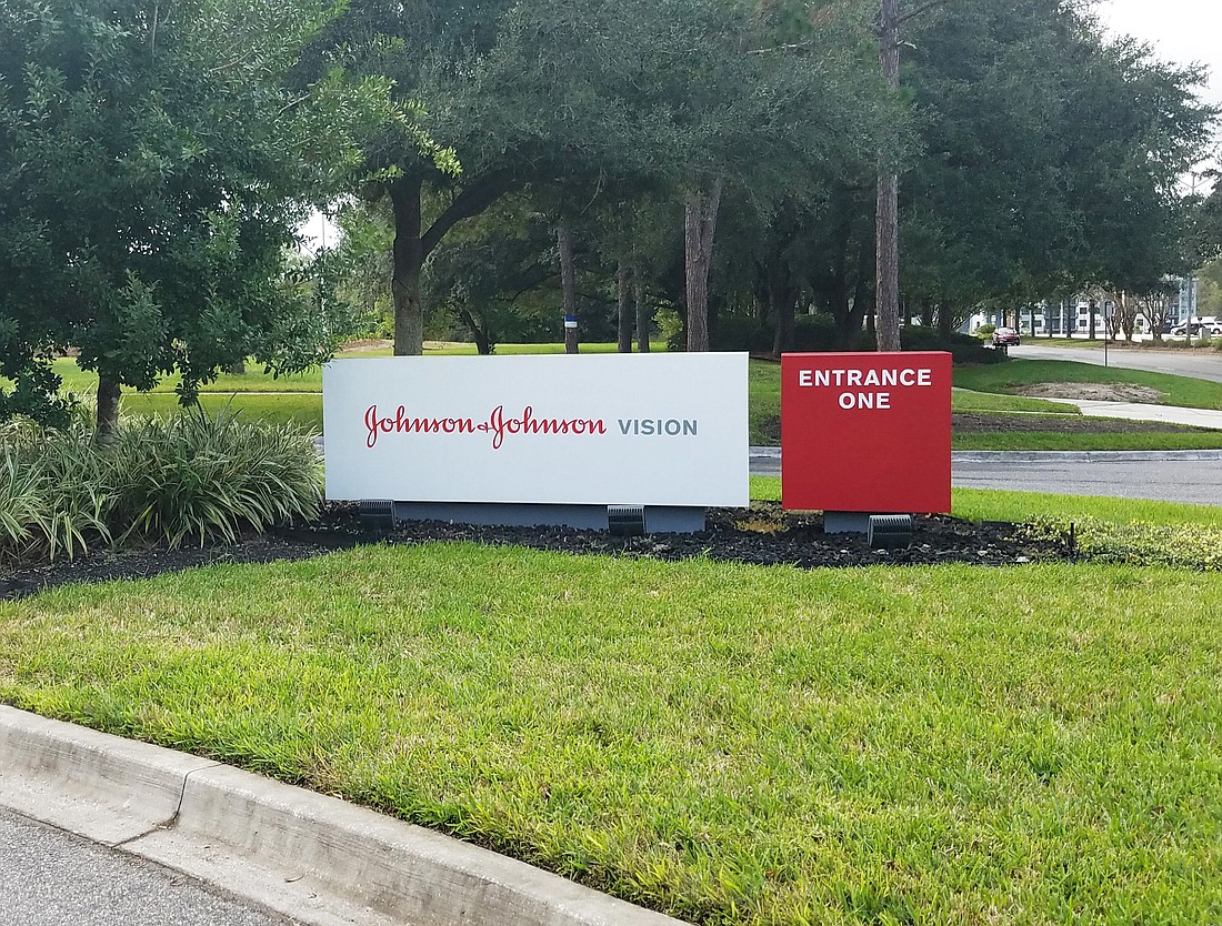 The Johnson & Johnson Vision Care campus and manufacturing facility sits on almost 69 acres at 7500 Centurion Parkway in Deerwood Park.