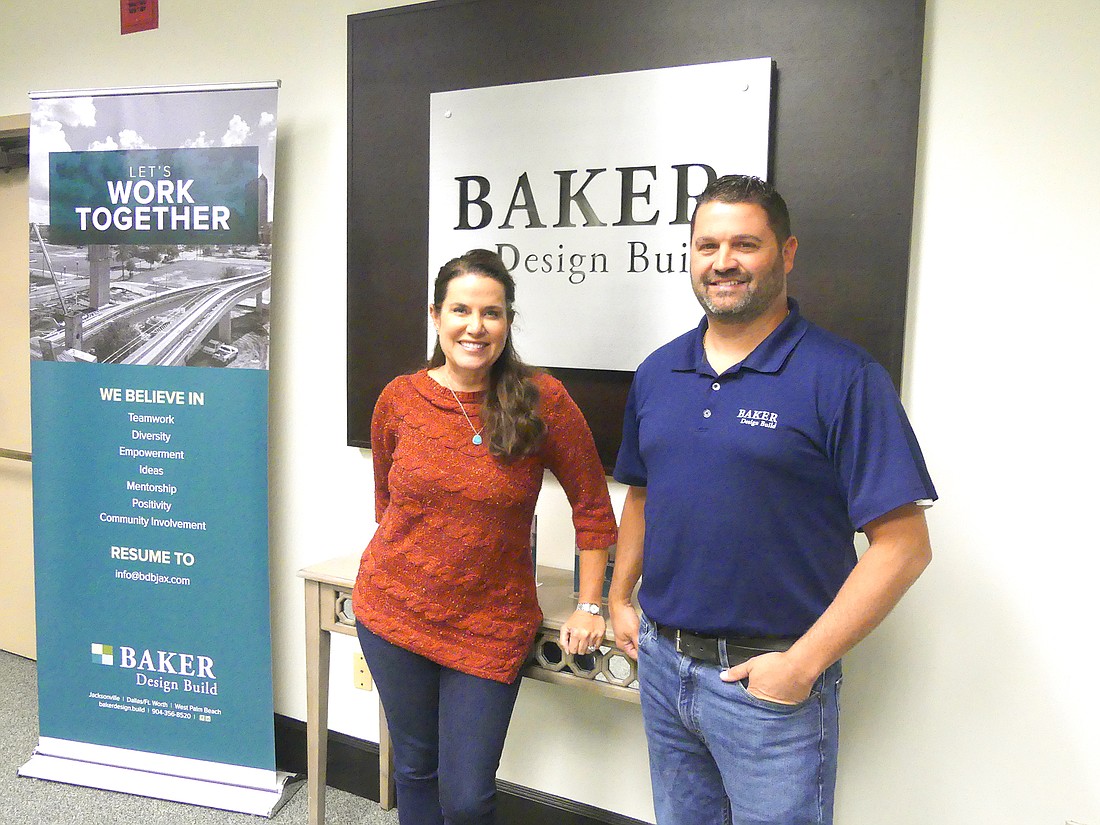 Baker Design Build founder and CEO Tamara Baker and Vice President Kyle Davis have offices in the Cecil W. Powell Building in Downtown Jacksonville.