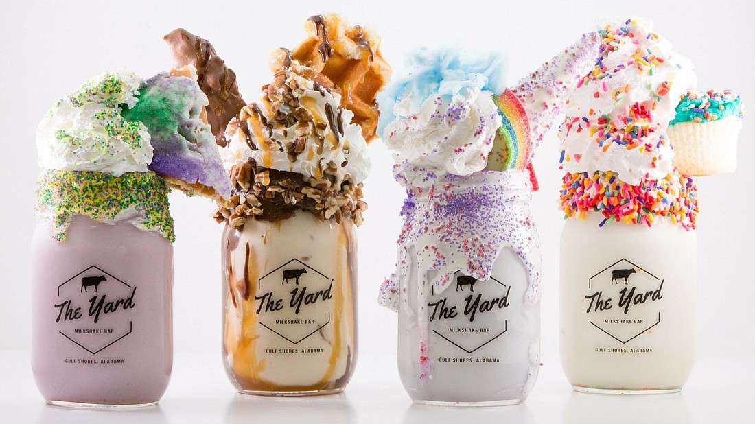 The Yard Milkshake Bar features $16 shakes made in souvenir glass jars.