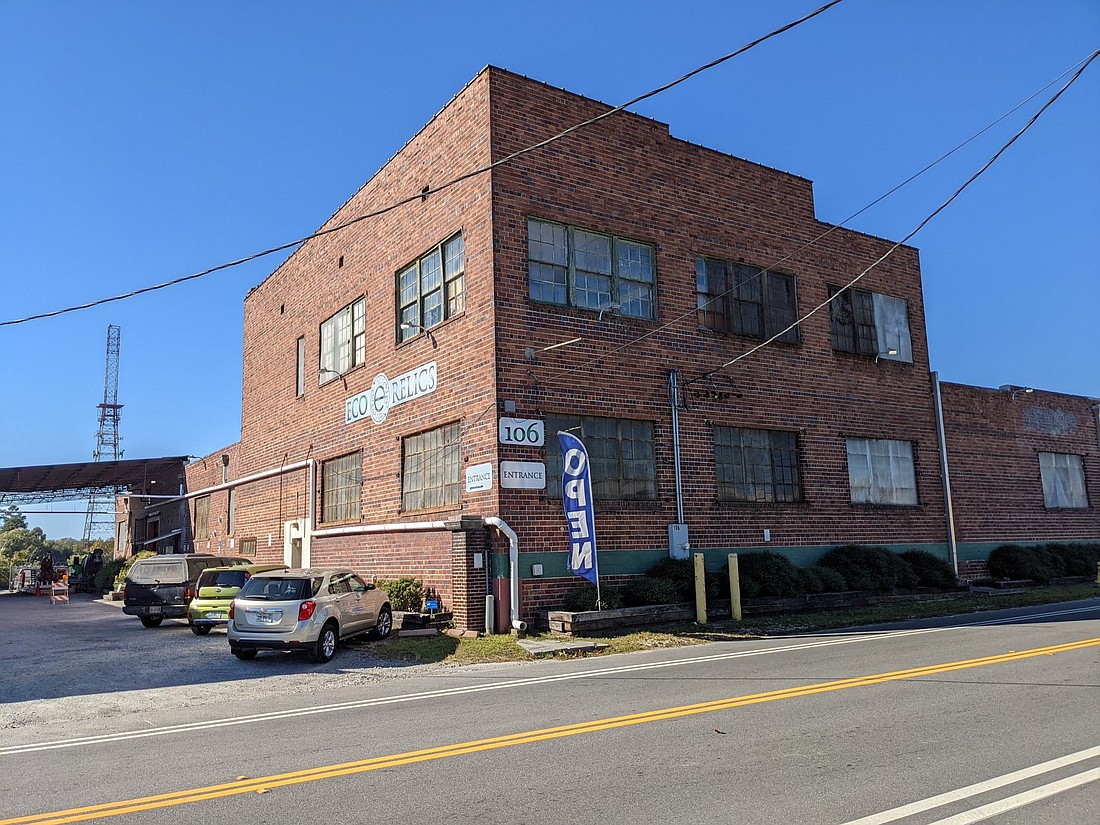 The 51,625-square-foot Eco Relics warehouse at 106 Stockton St. in the Rail Yard District is listed for lease at $12 per square foot.