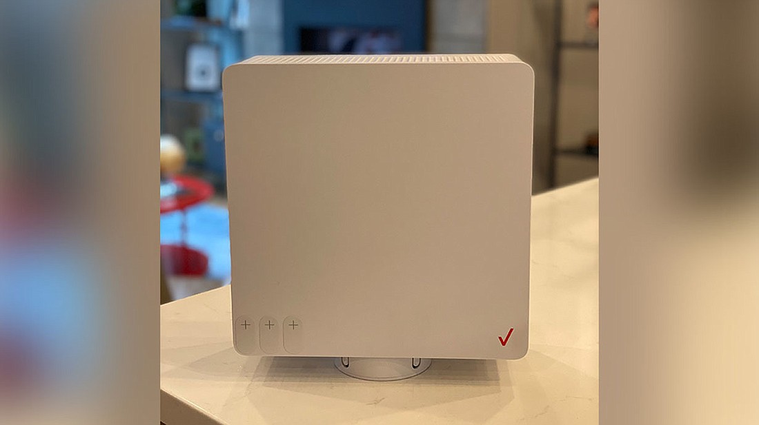 The service works using a receiver that picks up Verizonâ€™s signal and broadcasts it via Wi-Fi.