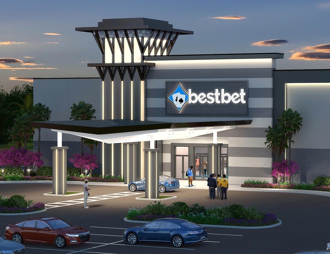 An artist&#39;s rendering of the bestbet St. Augustine gaming facility.