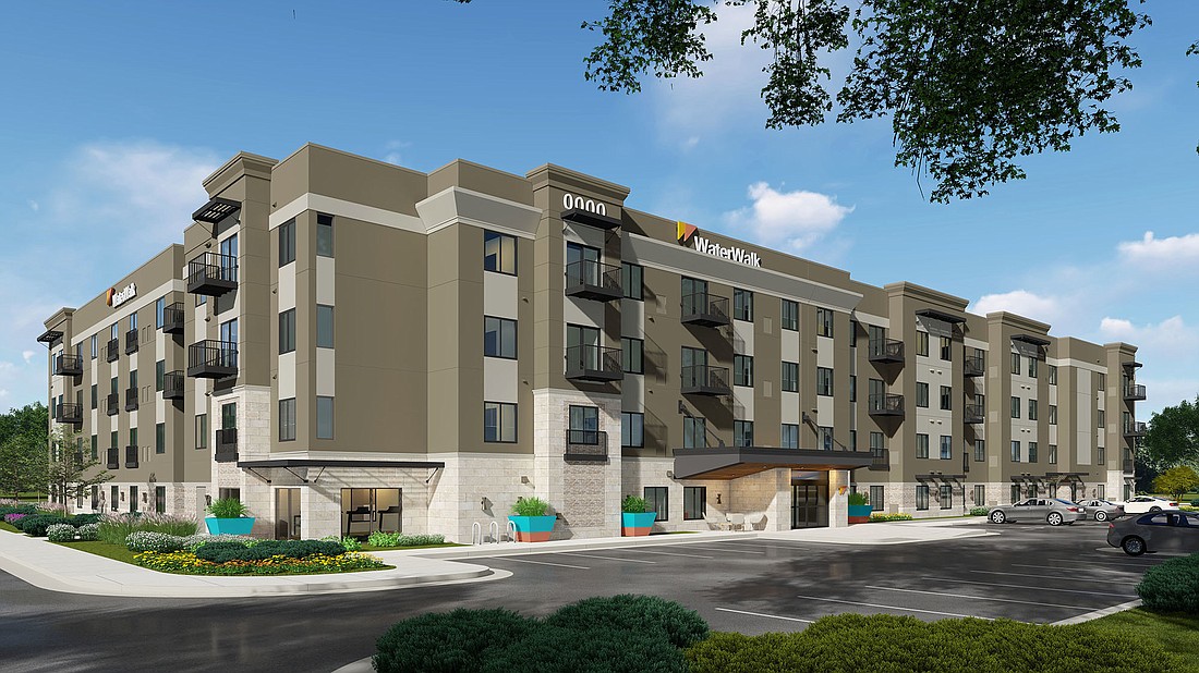 An artist&#39;s rendering of a WaterWalk hotel similar to what is planned in Jacksonville.