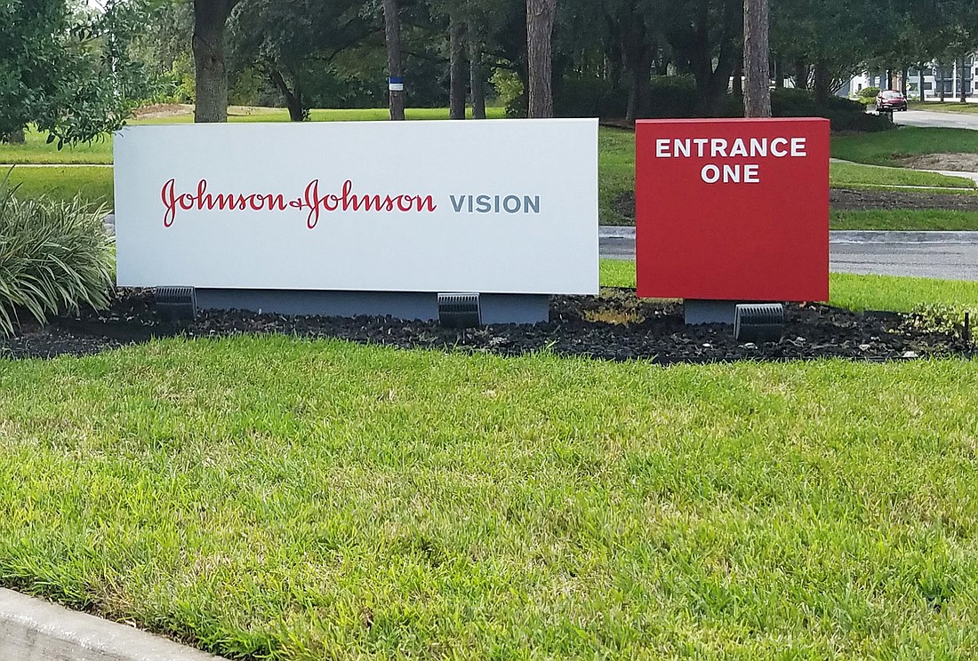 The  Johnson & Johnson Vision campus at 7500 Centurion Parkway in Deerwood Park.