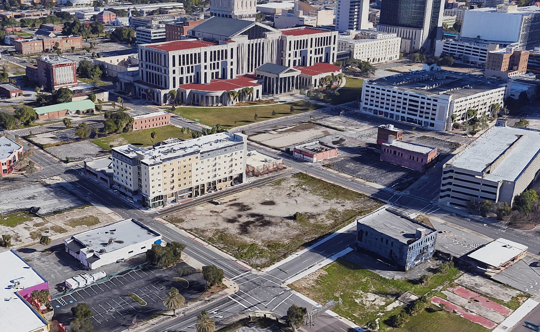 The 1.37-acre vacant lot at Jefferson, Forsyth, Houston and Broad streets is near the Duval County Courthouse.