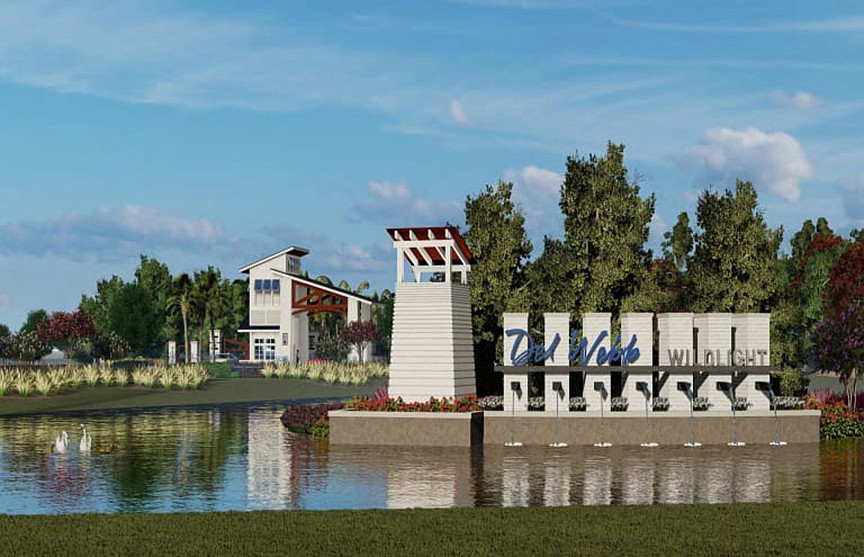 An artist&#39;s rendering of the entrance to Del Webb Wildlight.