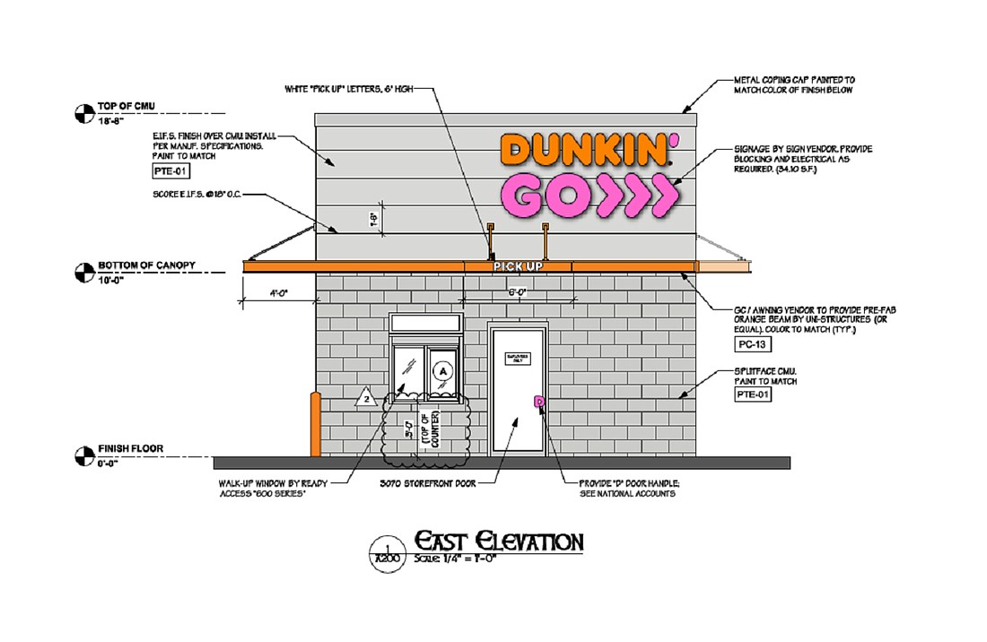 The Dunkinâ€™ store at 110 New Berlin Road is GO model with drive-thru and walk-up window service only.