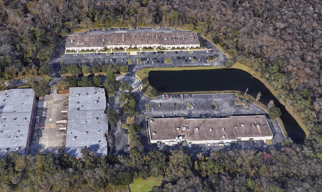 The buildings at 8000 and 8001 Belfort Parkway sold Jan. 4 for $12.4 million. (Google)