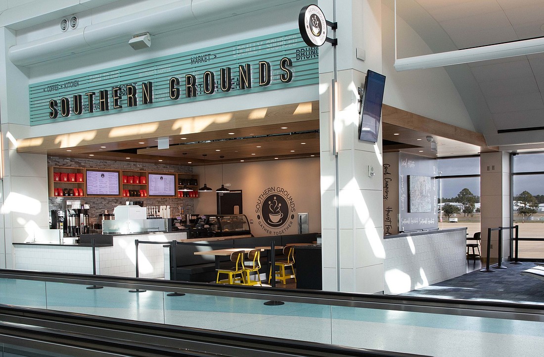 The Southern Grounds is in Concourse A at Jacksonville International Airport.