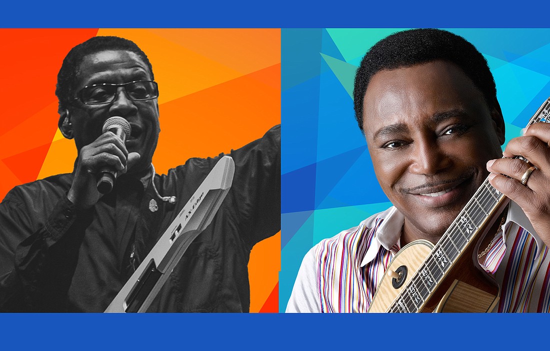 Herbie Hancock, left, and George Benson are coming to the Jacksonville Jazz Festival.