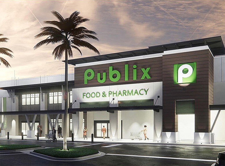 The city issued three construction permits for a Publix in the eTown community east of Florida 9B.