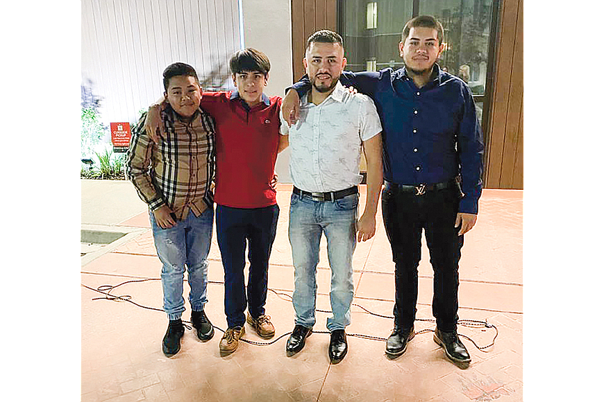Jesus Valencia, second from right, with sons Jesus Jr., Victor and Jose. Jose and Victor Valencia will open Cielo Azul Cocina Mexicana at The Avenues mall.