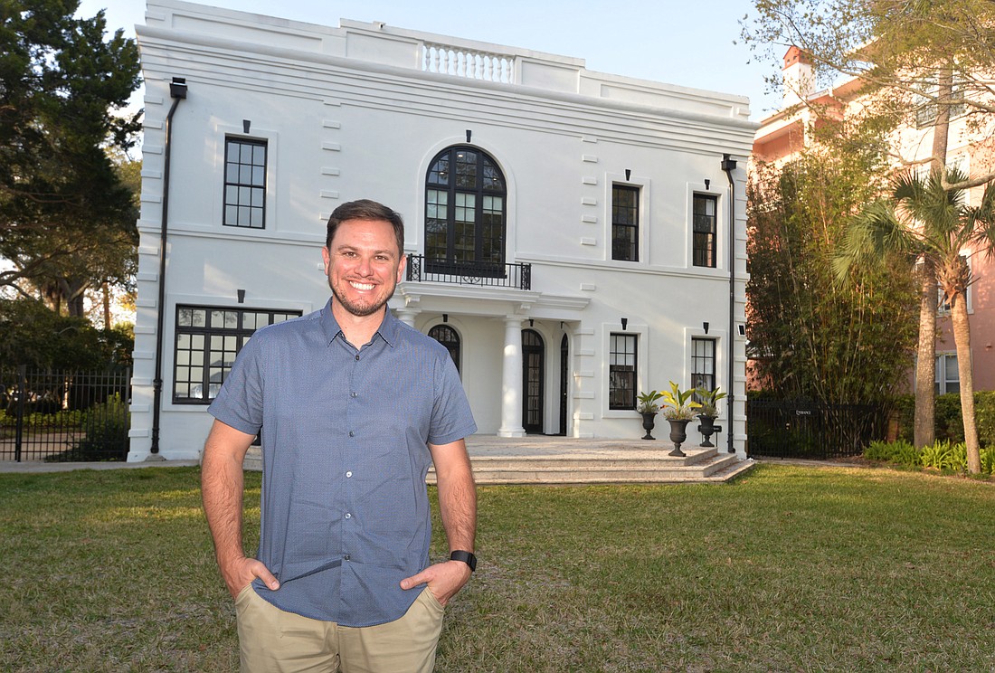 Corner Lot Development Group founder Andy Allen, 41, at his companyâ€™s office at 1819 Goodwin St. in Riverside. The historic building overlooks the St. Johns River. (Photo by Dede Smith)