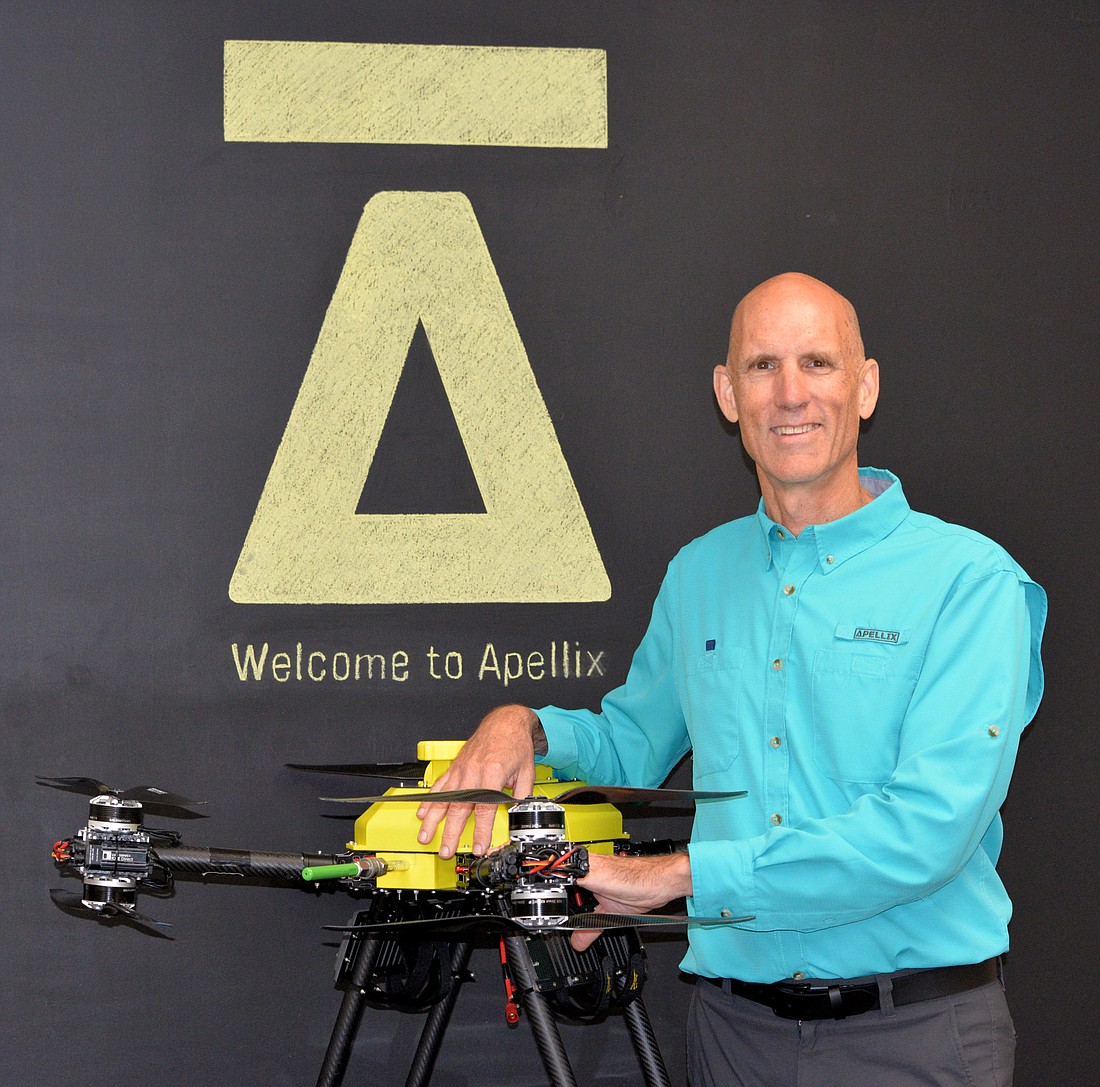 Robert Dahlstrom launched Apellix in his San Marco garage with with neighbor and co-founder Jeff McCutcheon. The companyâ€™s drones can fly to areas where jobs would be dangerous for workers. (Photo by Dede Smith)