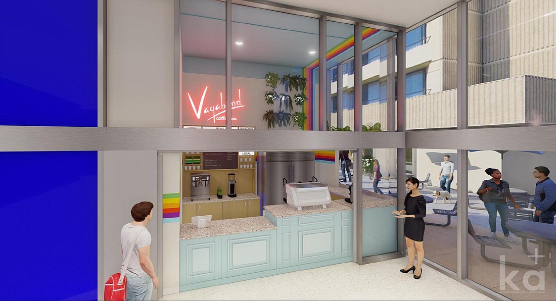 Vagabond Coffee Co. is building-out a 154-square-foot space in the main lobby of VyStar Tower at 76 S. Laura St. Downtown.