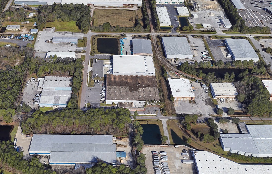 The 8.01-acre property, center, is at 7051 Stuart Ave. and 6982 Highway Ave. (Google)