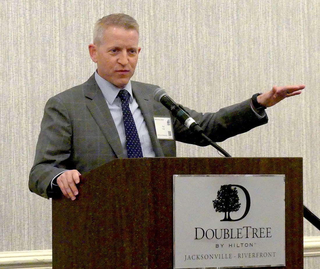 State House of Representatives Speaker-designate Paul Renner delivered the keynote address at the Jacksonville Bar Association Law Day luncheon May 4 at the DoubleTree by Hilton Hotel Jacksonville Riverfront.