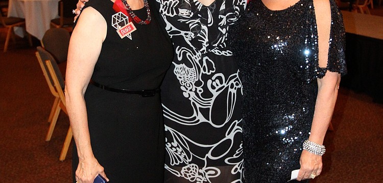 Chairwomen Susan Angermann and Angela Davis with president Diane Stewart