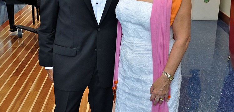 Jerry Genova, president of the Friends of The Sarasota Ballet, with chairwoman Mafalda Neikrug