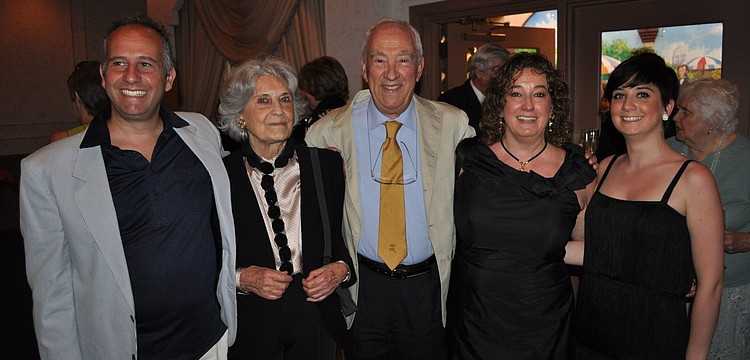 Bruno Giuranna, the birthday boy, with his family. From left Gabriele, Aura, Bruno, Olivia and Annasofia Giuranna.