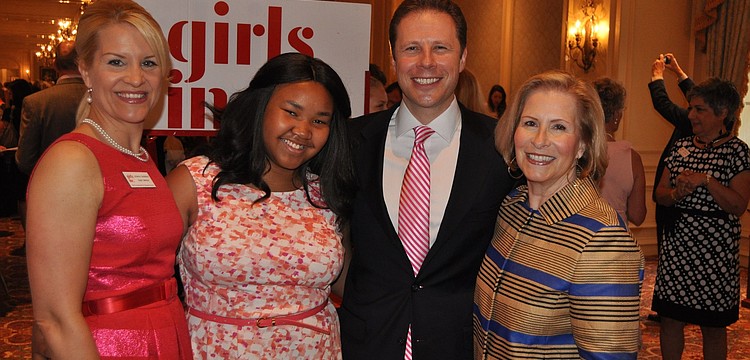 Chairwoman Johanna Gustafsson, Girl of the Year Zandy Sanders, Chairman Chris Pinckney and â€œShe Knows Where Sheâ€™s Goingâ€ honoree Lisa Walsh