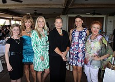 Cassie Nell with chairwomen Susan Short, Lauren Glassman, Leslie Cornell Anders, Lea Mei and Vicki Rollo