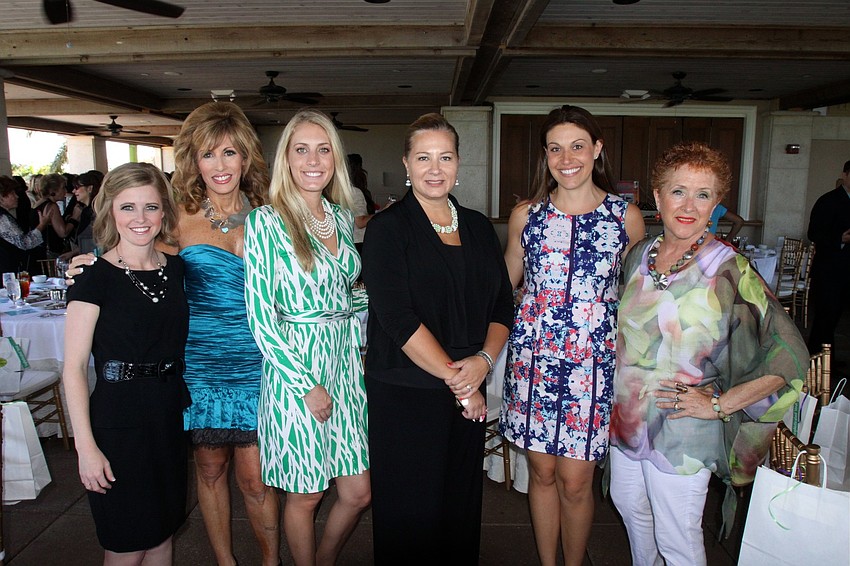 Cassie Nell with chairwomen Susan Short, Lauren Glassman, Leslie Cornell Anders, Lea Mei and Vicki Rollo