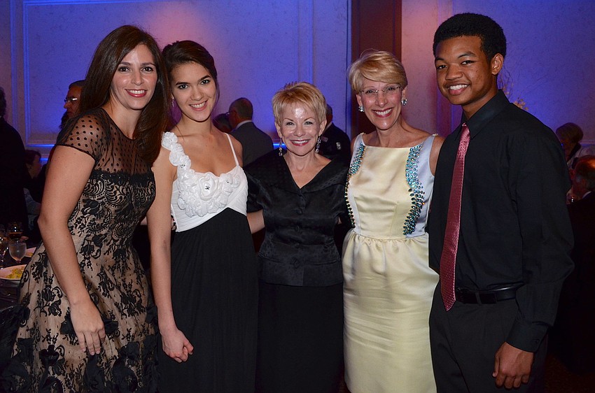 Bonnie Bru, Chloe Thoniet, Cynthia McCague, Delin Bru and Randall Goosby