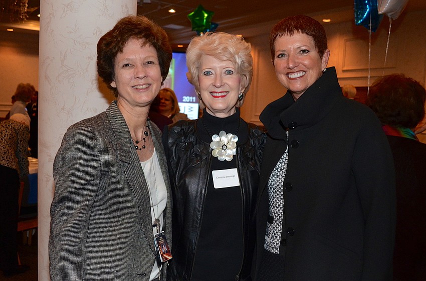 Lori White and Christine Jennings with honoree Gwen MacKenzie