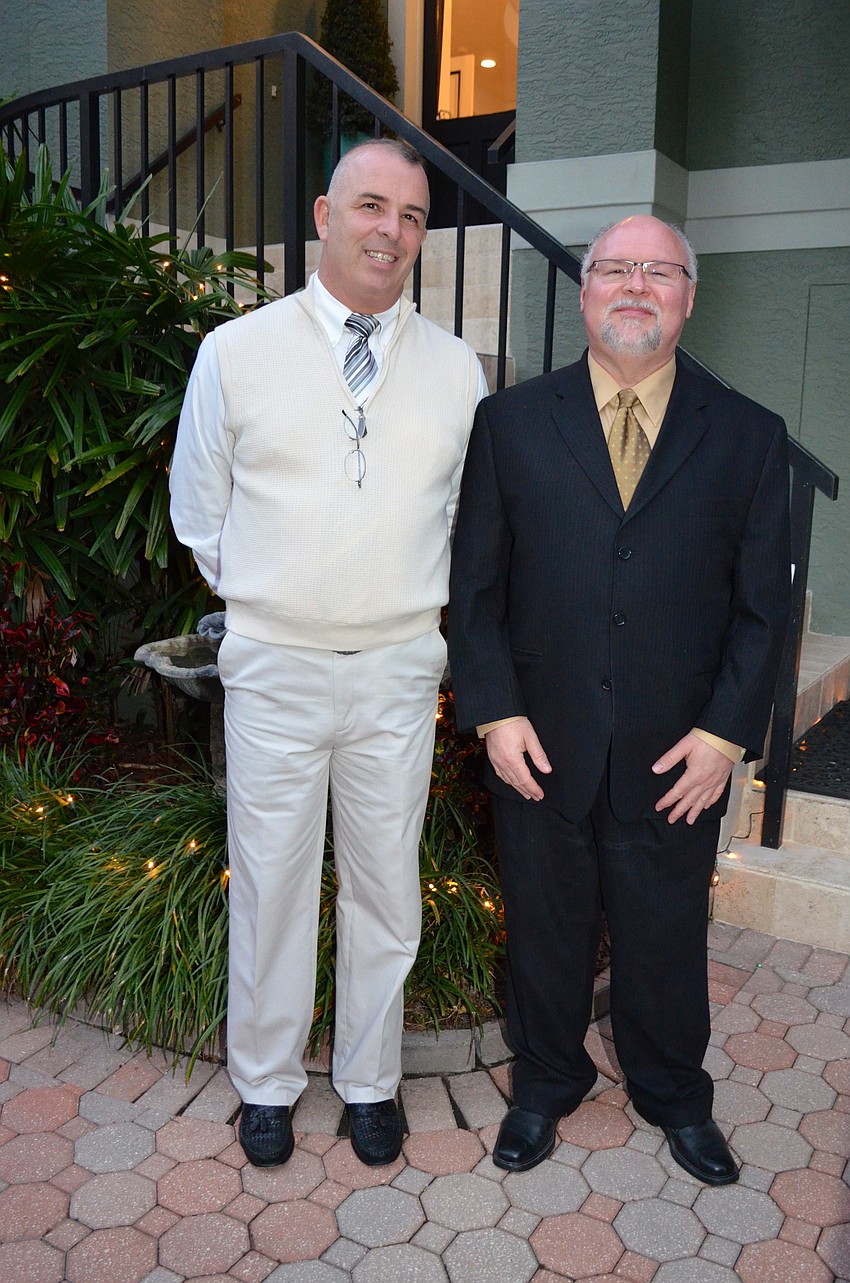 House captain Terrance Leaser with chair Chuck Bolton
