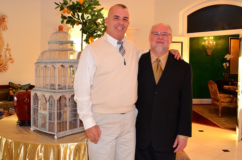 House captain Terrance Leaser with chair Chuck Bolton