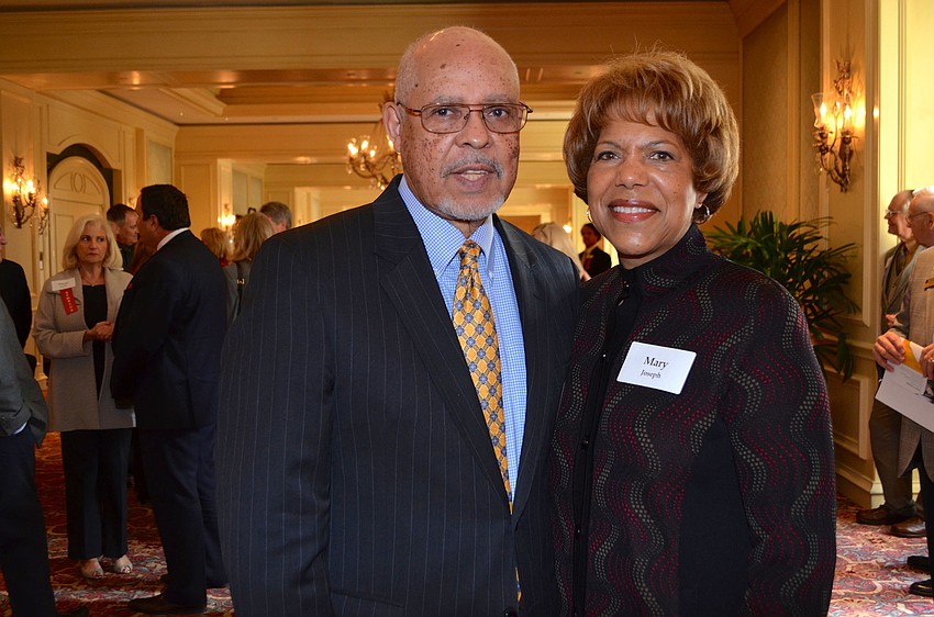 Former Ambassador James Joseph with his wife, Mary