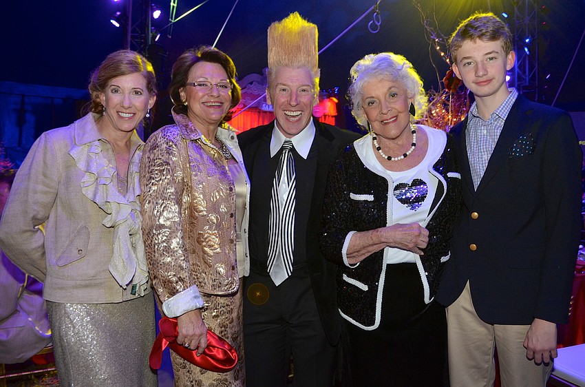 Debra Sandefur, Uta Christ-Janer, Bello Nock, Tana Sandefur and John Sandefur