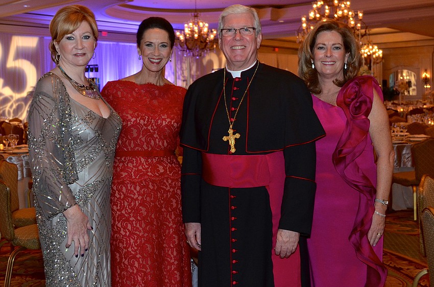 Co-Chair Bridgett Spiess, Co-Chair Mary Keanely-Barbetta, Bishop Frank Dewane and Co-Chair Julie Delaney