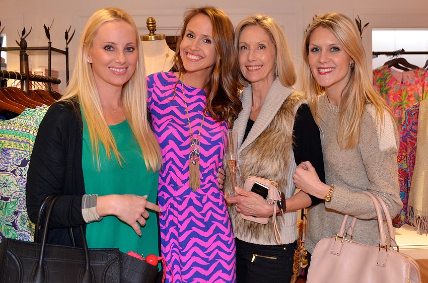 Jeanne Paulus and host Sarah Tucker with Nan and Molly Morrison