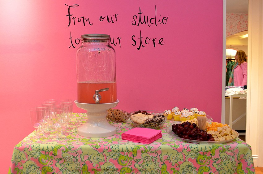 Refreshments were offered to guests at the Lilly Pulitzer Sarasota Spring 2014 Launch Party.