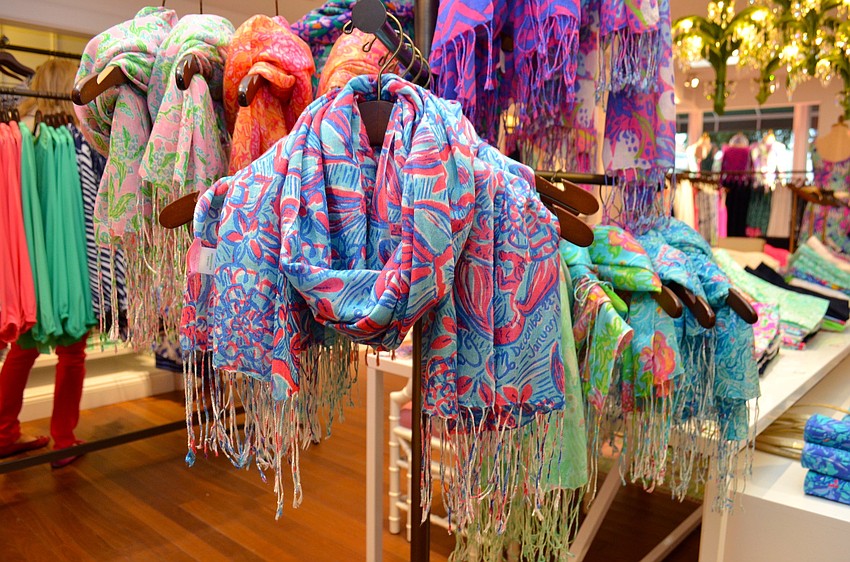 The Murfee scarf is available in all of the new Spring 2014 prints â€” this scarf is in the Capricorn horoscope print.