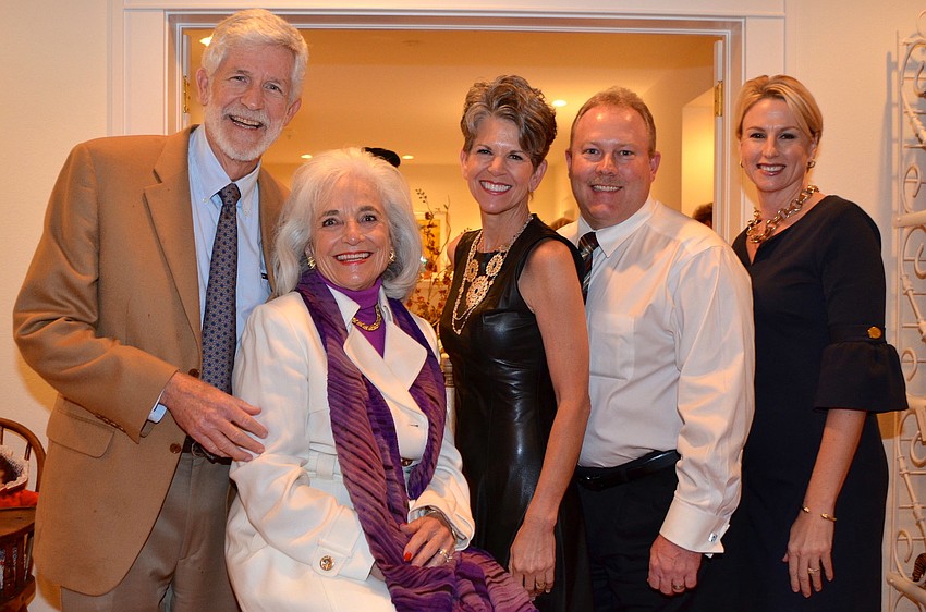Hosts Dennis and Graci McGillicuddy, Sally Schule, Douglas Staley and Chairwoman Alisa Pettingell