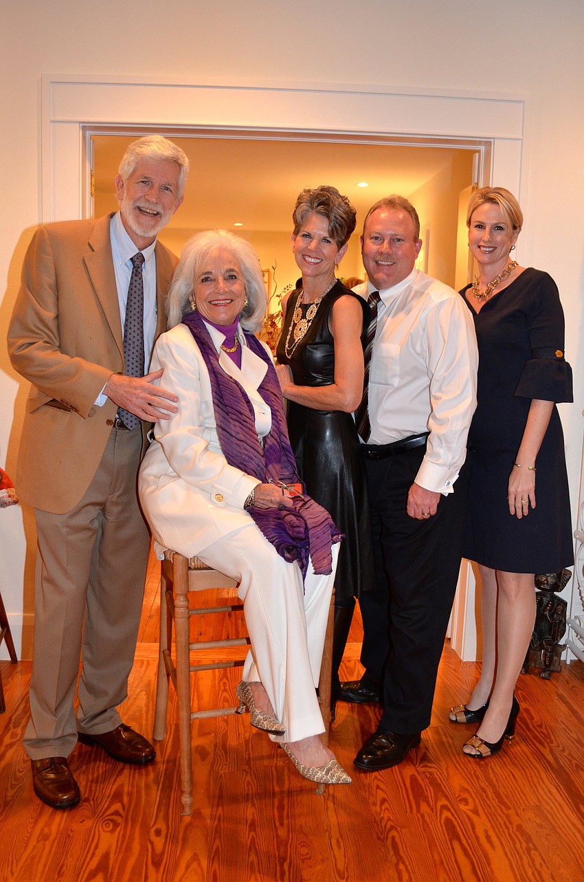 Hosts Dennis and Graci McGillicuddy, Sally Schule, Douglas Staley and Chairwoman Alisa Pettingell